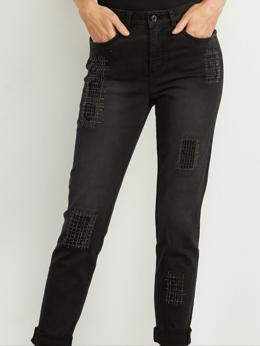 Joseph Ribkoff Embellished Jeans Style 204959 Size 14